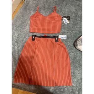 Orange Popular basic Size S Side slit dress